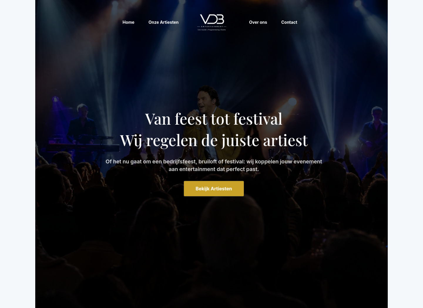 Screenshot van VDBEntertainment.nl